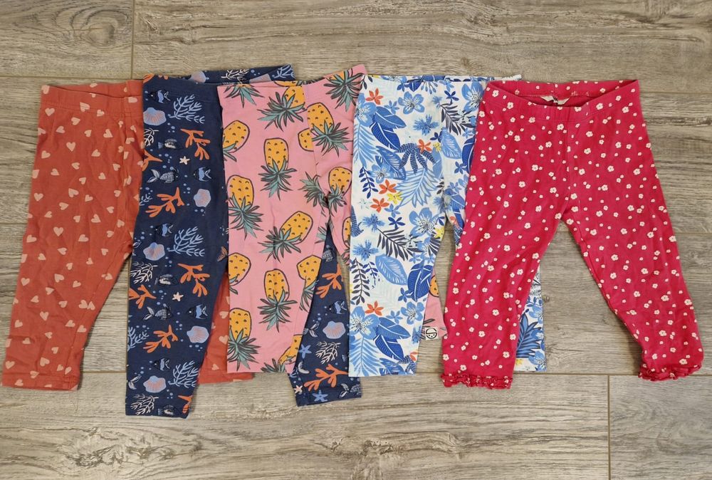 Lot 5 perechi de colanti trei sferturi fetita,SMYK-C&A-Dopodopo, 110