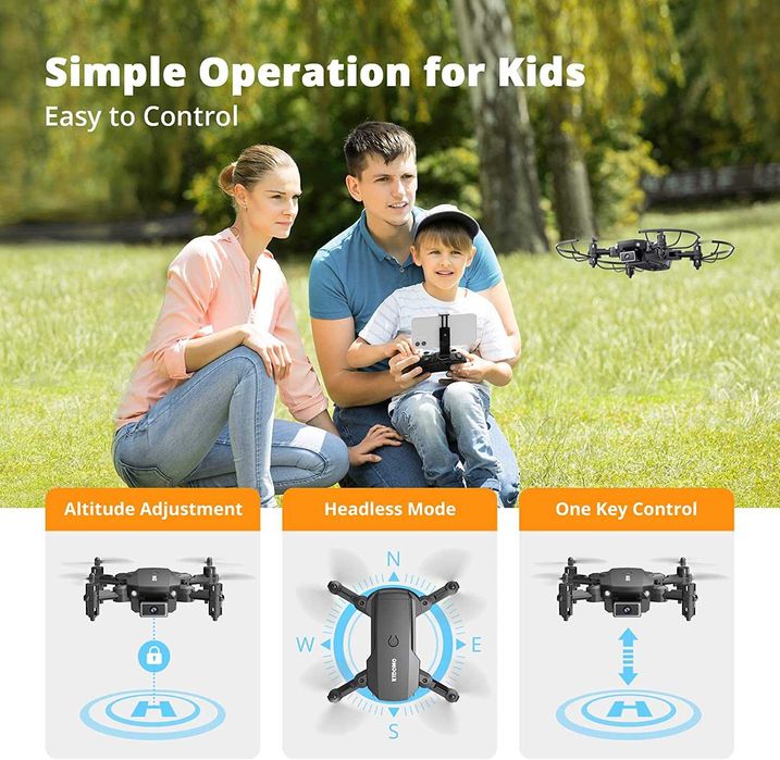 Дрон с камера - KIDOMO F02 Rc Plane 1080P с две батерии