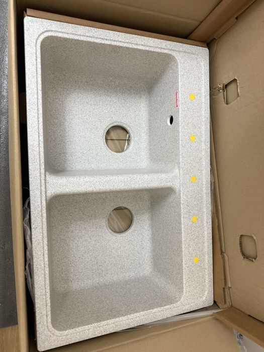 Стильная двойная мойка для кухни, новая