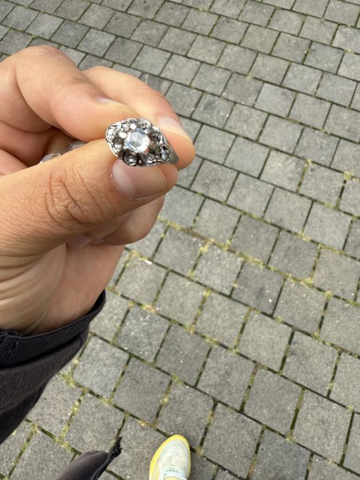 Inel platina cu un diamant central 0,5 karate vintage