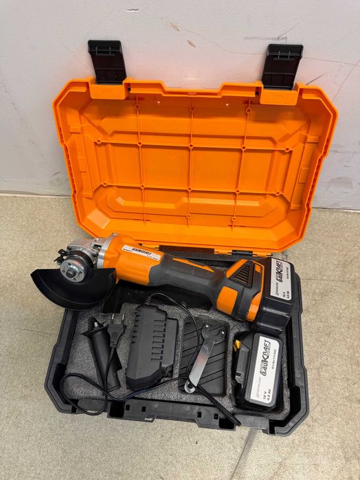 Ъглошлайф безчетков Ø125mm 18V 2x4Ah куфар BK-BAG73