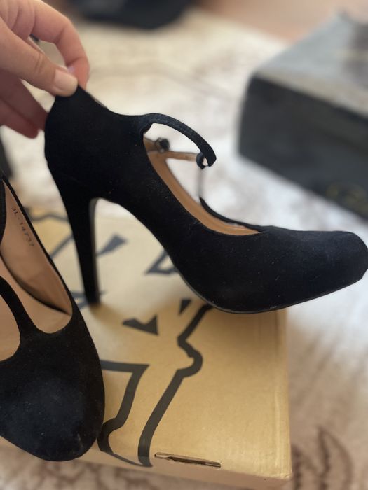 Обувки за повод,естествен велур