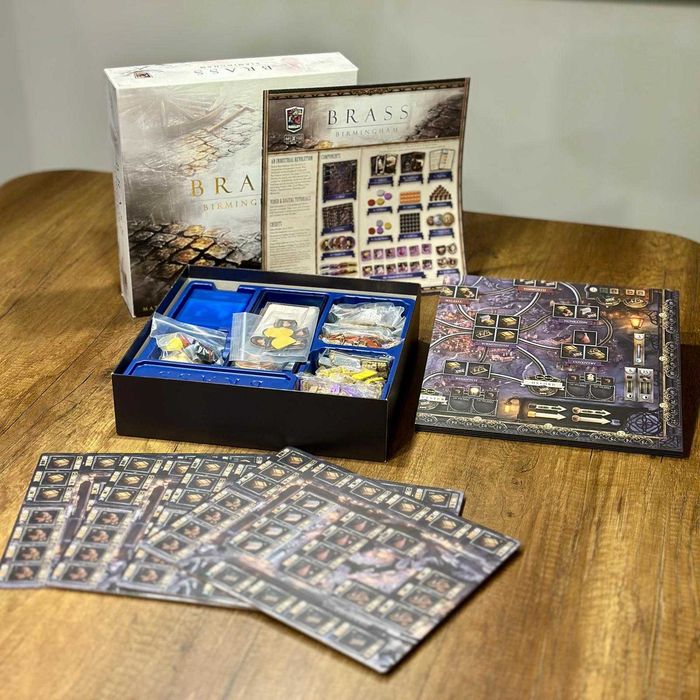 Oferta! Boardgame Brass Birmingham Deluxe + Extra Premium 3D/Metal/Box/Sleeves