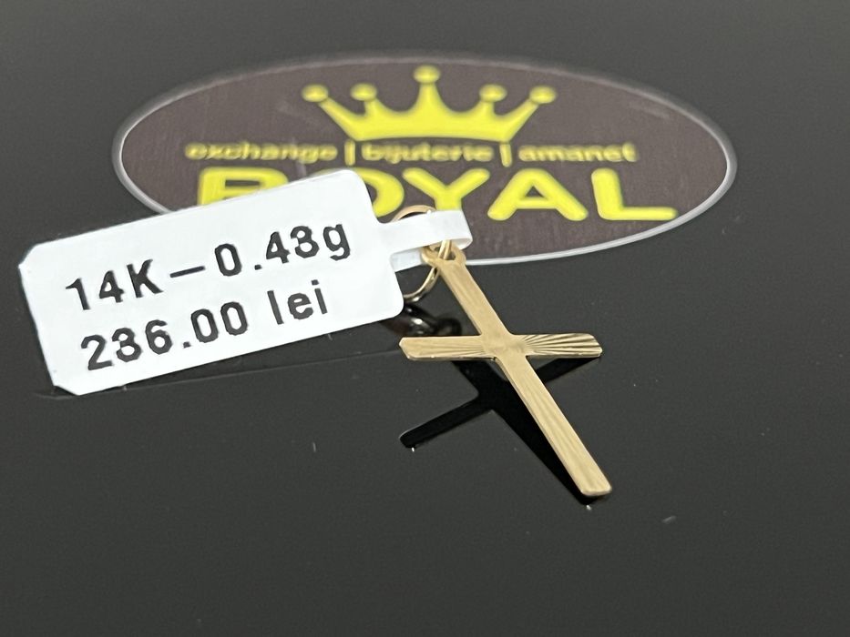 Bijuteria Royal CB : Pandant cruce aur 14k  0,43 grame
