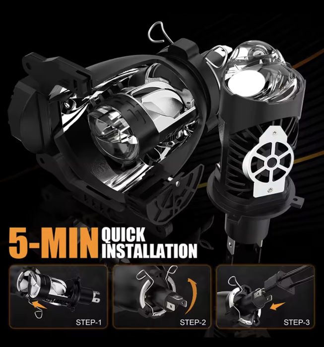 H4/9003/HB2 LED Headlight Bulb Projector 3000W 3500000LM 6000K