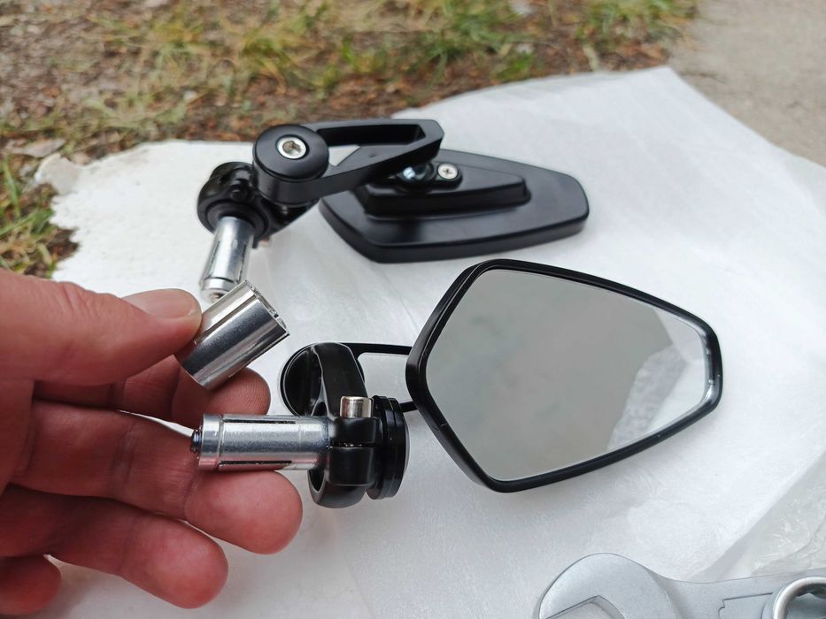 oglinzi aluminiu motocicleta moto pe coarne ghidon