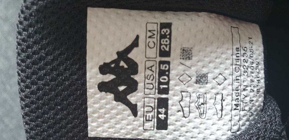 Kappa Veloce Mens Trainers Black Size EUR44