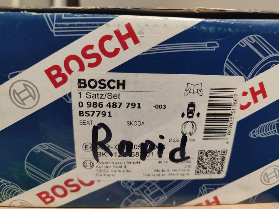 Тормозные колодки BOSCH BS7791