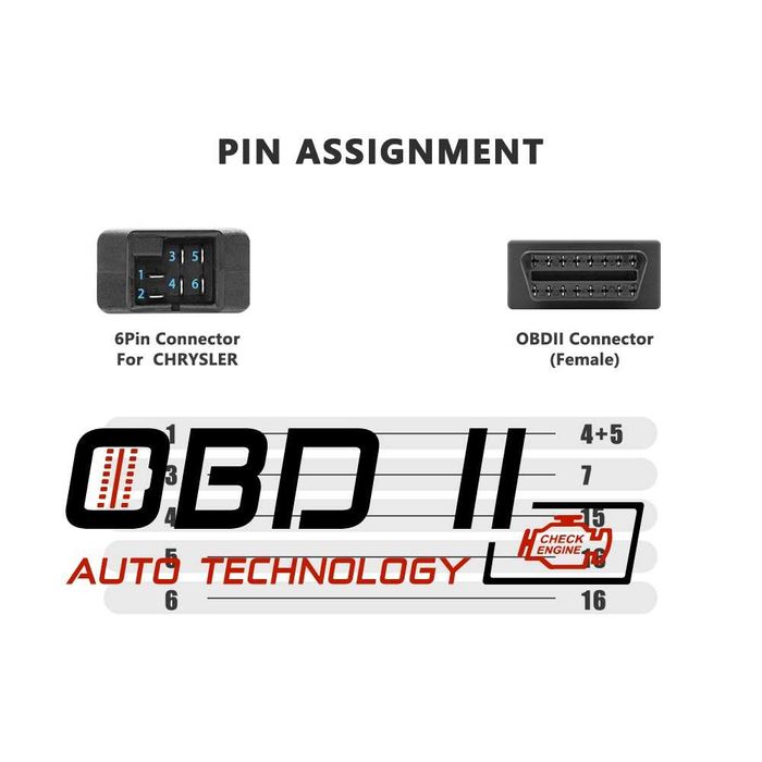 Кабел / Преходник / Адаптер за Chrysler 6 Пин 6 Pin Крайслер Delphi