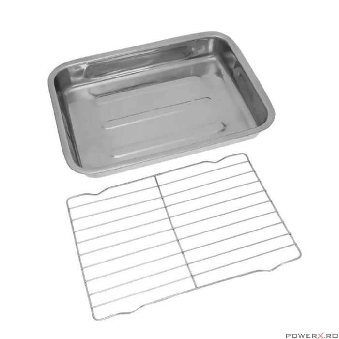 Tava din inox, pentru cuptor, cu gratar, 40 cm, Kinghoff
