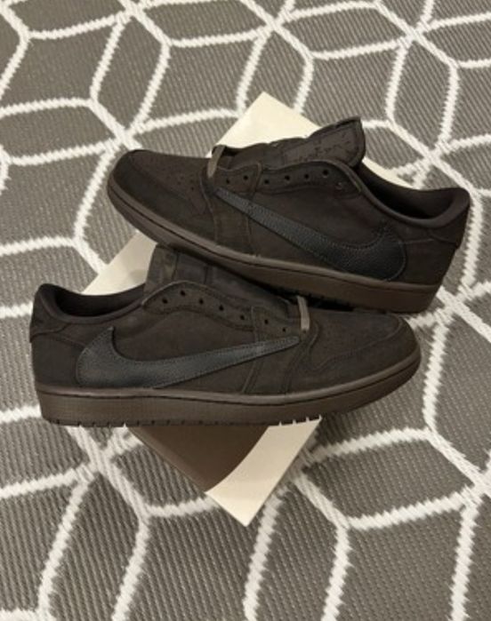 Мъжки маратонки/спортни обувки Nike Air Jordan 1 Retro OG S, Travis Scott цвят Velvet Brown обувки Найк Аир Джордан 1 ниски Травис Скот кафяво