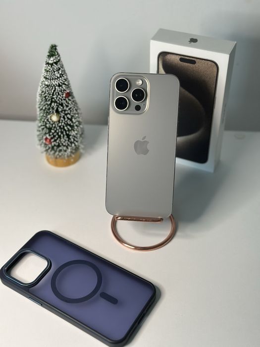 iPhone 15 Pro Max 256 | 94% ca nou | full box + husa Natural Titanium