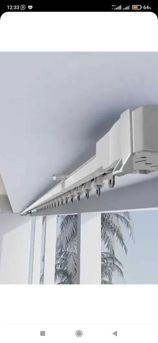 Электро-карниз с пульта управления!