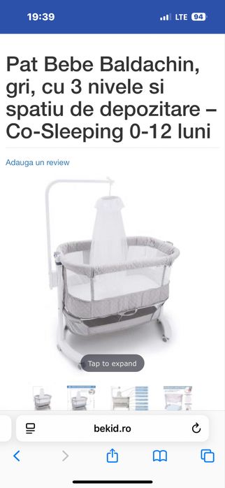 patut baldachin gri folosit  de cateva ori