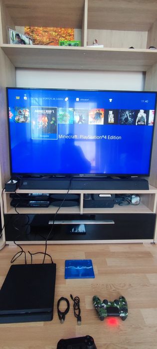 Consola PS4 slim 500gb modata Gta5 FC26 Minecraft Last of us