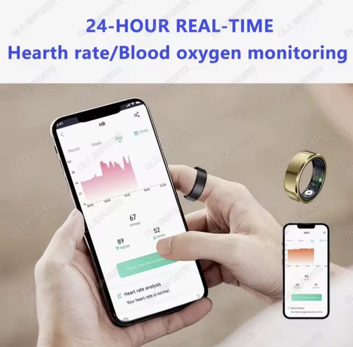 Health Smart Ring, Смарт Пръстен,  контрол над здраве, спорт и сън.