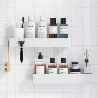 Raft de dus prindere autoadeziva xL Alb