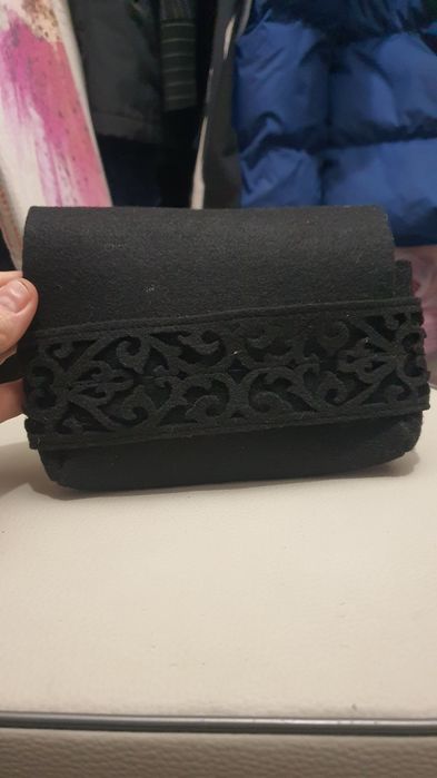 Набор клатч и серьги из кошмы