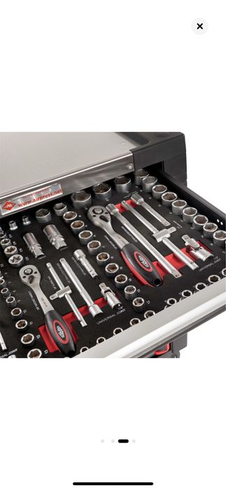 Dulap profesional echipat cu scule Airpress, 217 piese