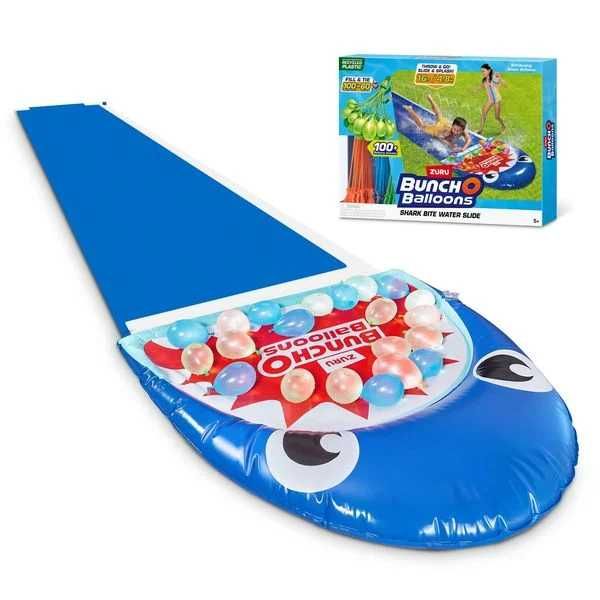 Голяма Водна пързалка 5м Shark с над 100 водни балона бомби ZURU Bunch O Balloons