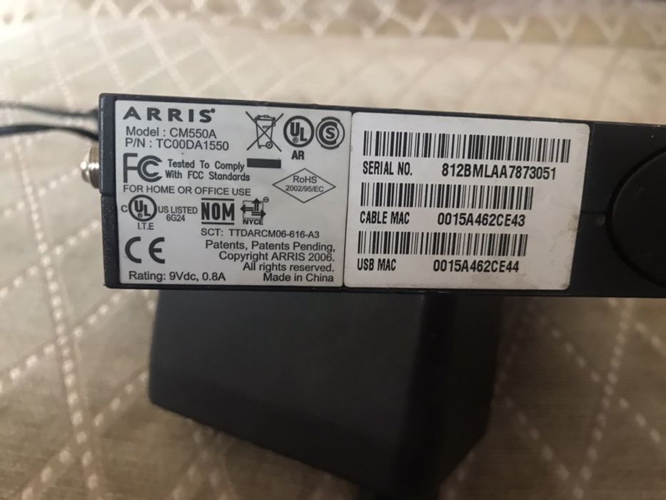 Модем Arris для кабельного интернета