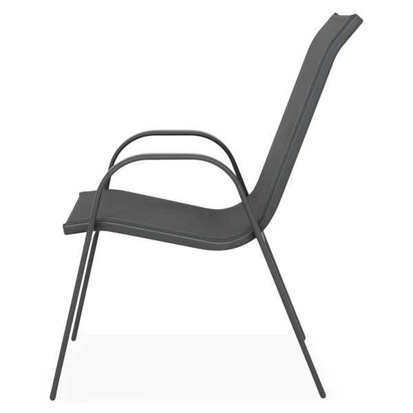 Set 4 Scaune gradina/terasa/balcon Gri Antracit LIVRARE GRATUITA