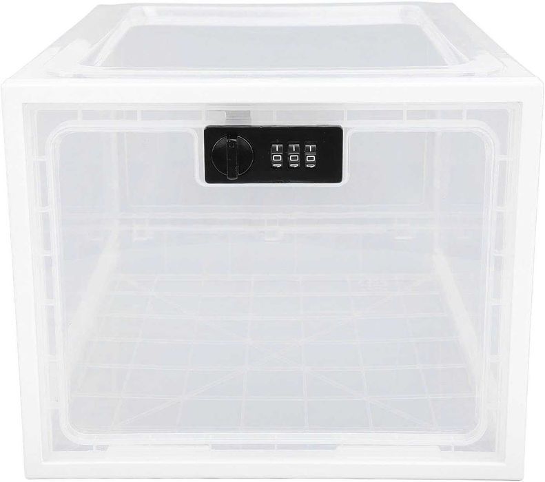 Cutie depozitare cu cifru, plastic securizat, transparent