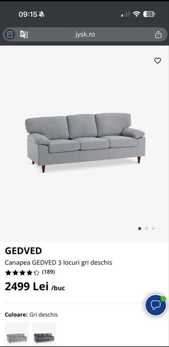Canapele GEDVED Jysk in stare excelenta