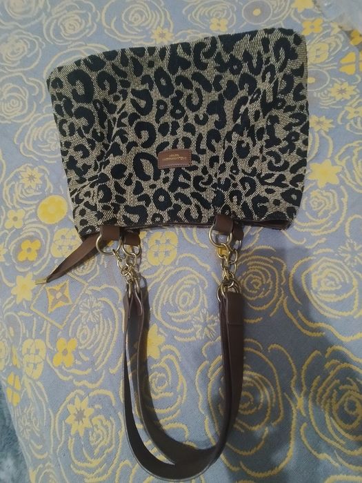 Сумка с принтом леопард.