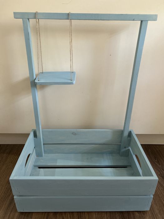 Синьо бебешко гардеробче за кръщене, погача , изписване