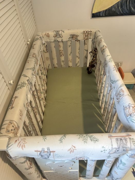 Patut co-sleeping Azzurra+saltea+protectii