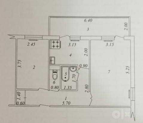 Продам 2 ком КАРАСУ 3 1 Этаж №Ш102