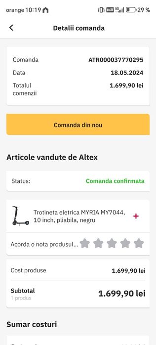 Vand trotineta electrica