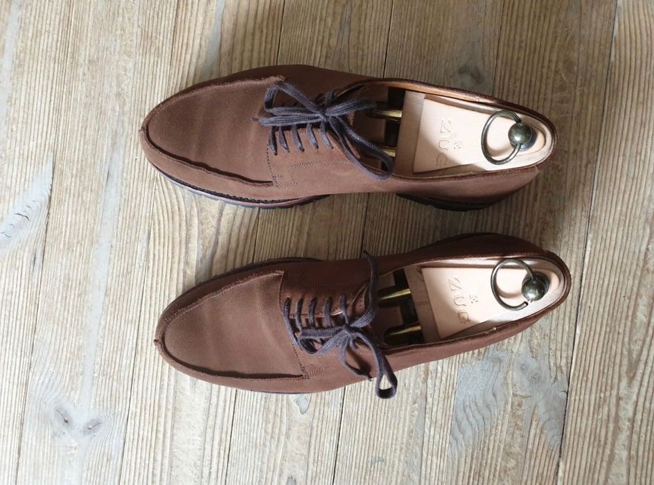 Pantofi derby Fabian Zug piele întoarsă, mărimea 42