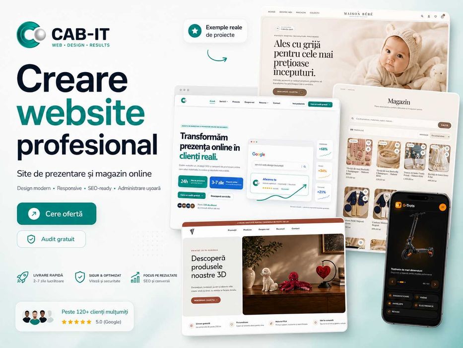 Creare Website Profesional | Site Prezentare si Magazin Online