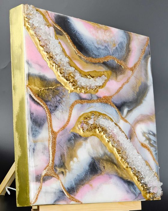 3D картини тип Геода "Силвър Лава" и "Дуализъм" епоксидна смола