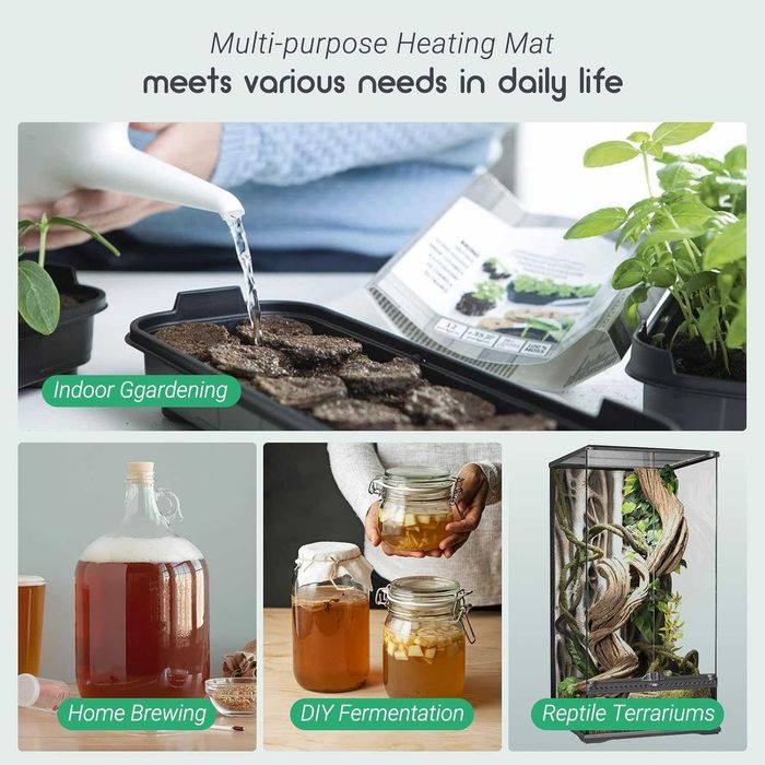 2 броя нагревателни постелки за разсад с цифров термостатен контролер