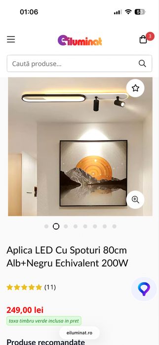 Aplica led cu spoturi