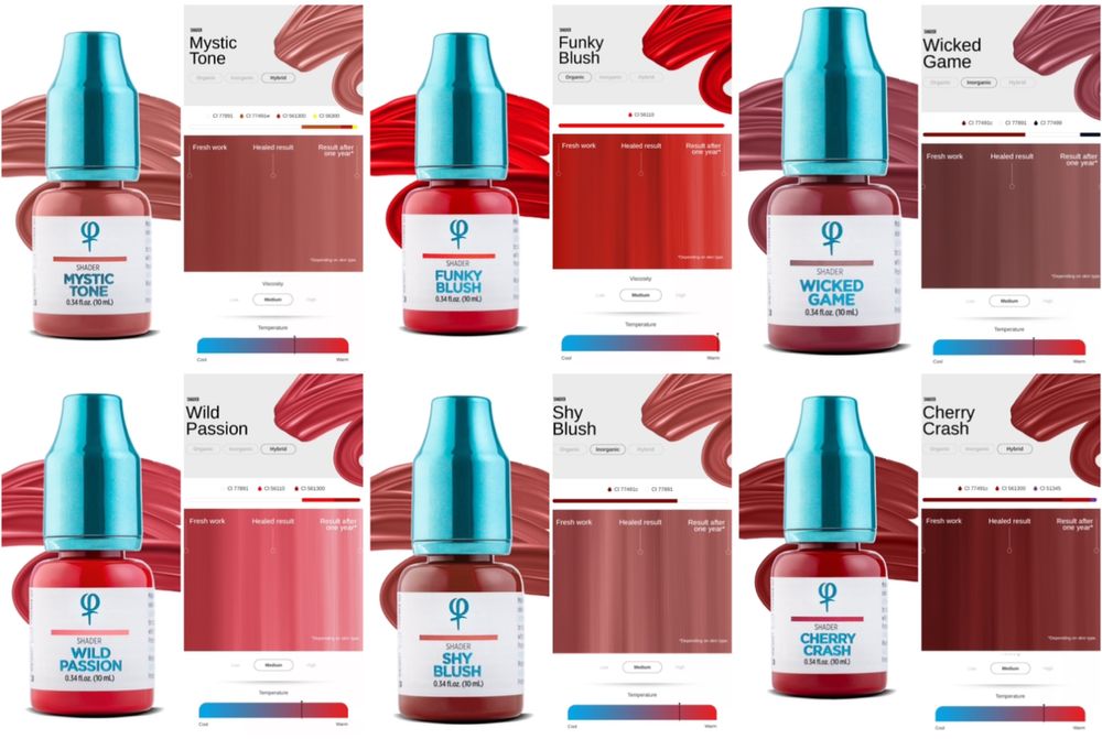 Perma blend Пигменти за перманентен грим Phiacademy