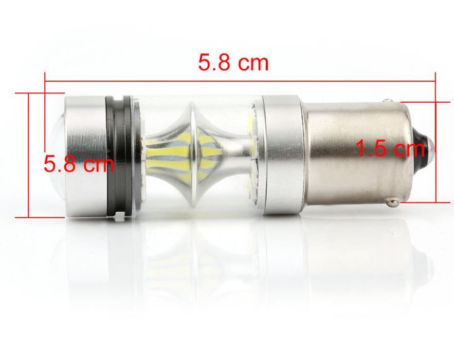 ЛЕД крушки 100W 1156 P21W BA15S - СУПЕР ЯРКИ