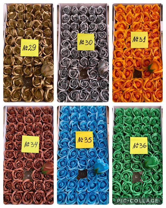 Сапунени рози НОВИ! 33 цвята. Всичко налично!!! Цени на едро и дребно