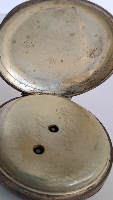 Ceas de Buzunar vechi de Argint 0,800