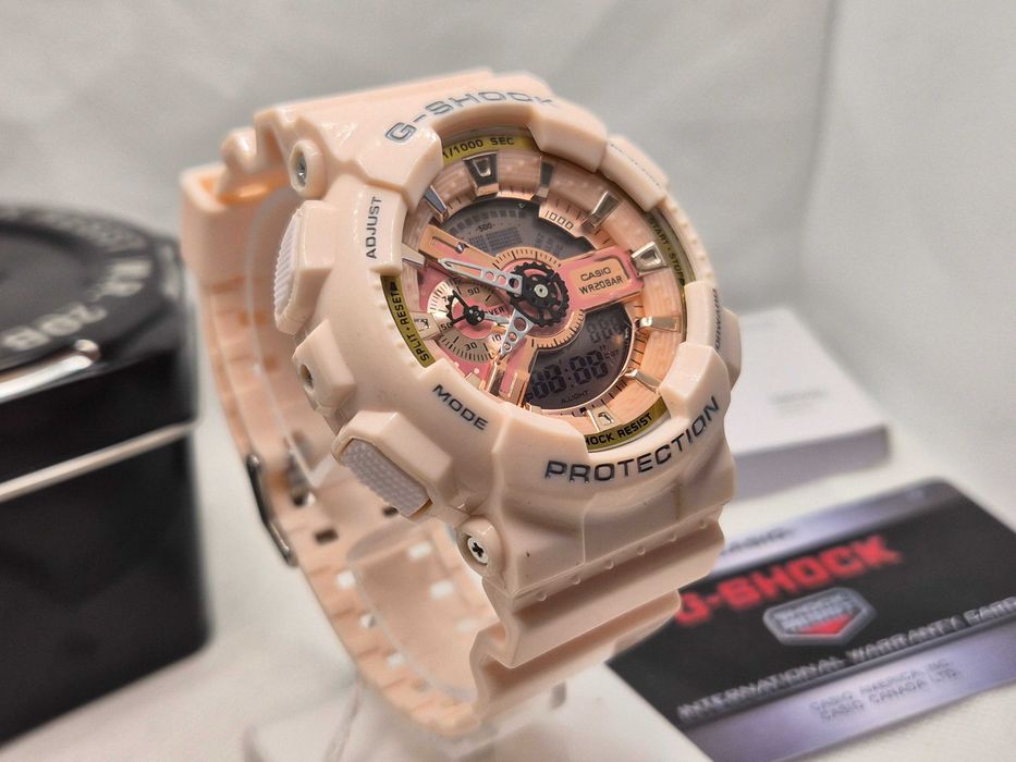 Ceas Sport Dama ,Unisex Casio g shock Gmas110- pink Hibryd .Nou, Garantie 2 ani