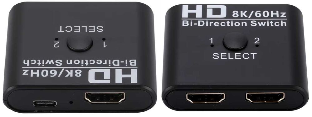 HDMI 1 to 2 / 2 to 1 Splitter UHD 8К, 4K без доп. питания