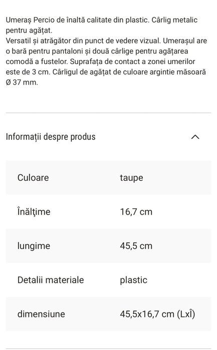 Umeras haine/ Umerase Foarte rezistente . Set 12 buc