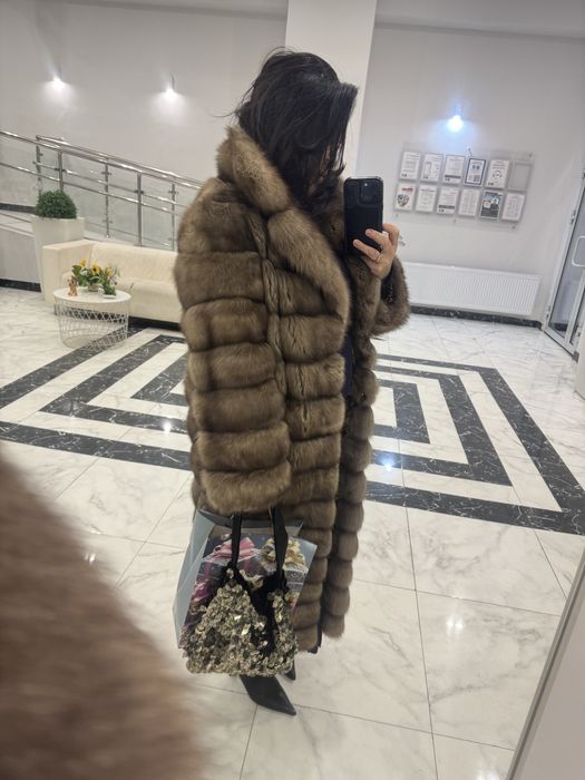 Соболь шуба натуральный цвет