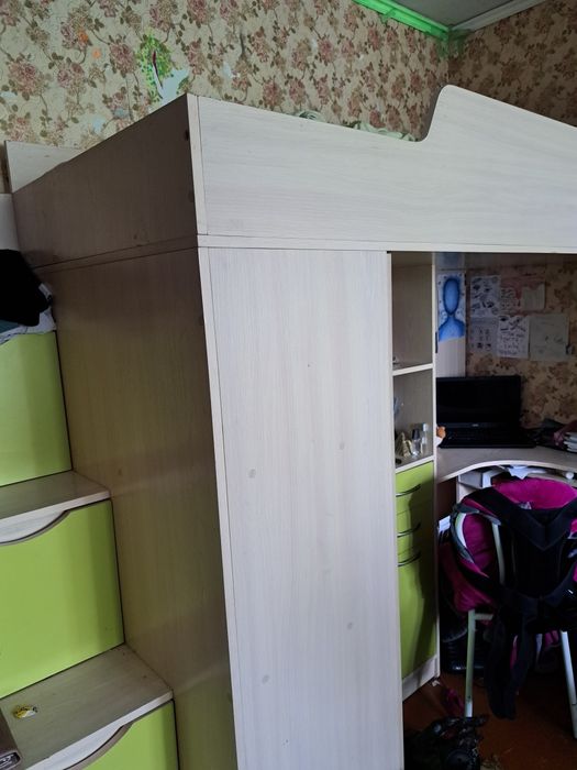 Кровать-чердак+шкаф+