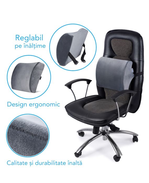 Perna suport lombar Suporto, 34x30(scaun birou ,auto, canapea)