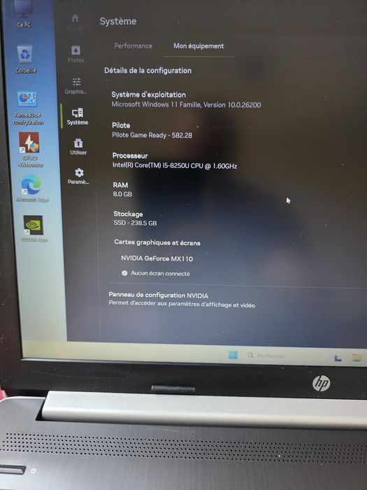 Hp i5 8250U Nvidia