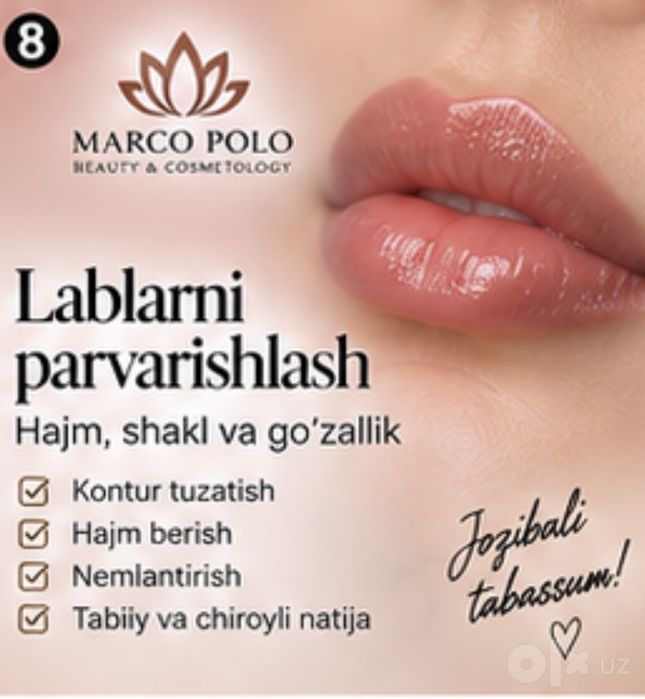 Lablar uchun professional kosmetologik parvarish 24/7 chilonzor